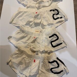 Toot White Boxer Shorts with Black Number Design(3 small and 1 medium)New!